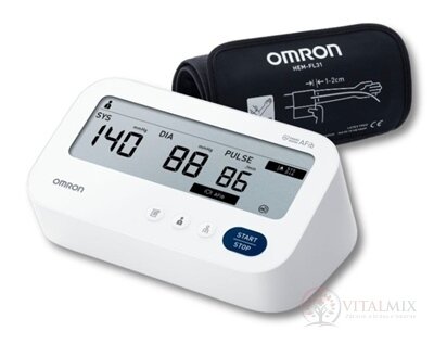 OMRON M3 Comfort Afib Tlakoměr na rameno (HEM-7196-FLE) 1 ks + adaptér zdarma 1 ks, 1x1 set
