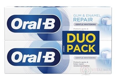 Oral-B GUM&amp;ENAMEL PRO-REPAIR Gentle Whitening DUO zubní pasta 2x75 ml