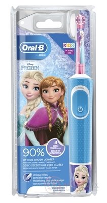 Oral-B KIDS FROZEN II elektrický dětský zubní kartáček (od 3 let) + 4 nálepky, 1x1 set