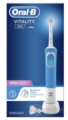 Oral-B VITALITY 100 SENSI UltraThin modrý elektrický zubní kartáček 1x1 ks
