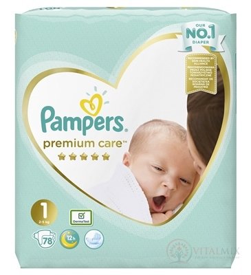 PAMPERS PREMIUM CARE VP 1 Newborn dětské pleny, od narození (2-5 kg) 1x78 ks