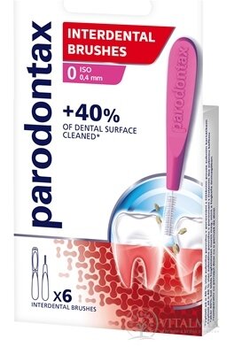 Parodontax INTERDENTAL BRUSHES 0,4 mm mezizubní kartáček, velikost ISO 0, 1x6 ks