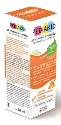 PEDIAKID 22 vitamíny sirup 1x125 ml