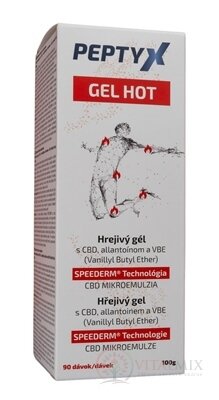 PEPTYX GEL HOT hřejivý gel s CBD, allantoinem a VBE 1x100 g