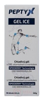 PEPTYX GEL ICE chladivý gel s CBD, allantoinem a mentolem 1x100 g