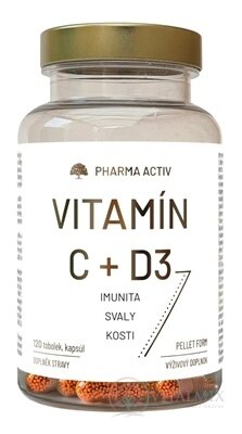 Pharma Activ VITAMIN C + D3 cps 1x120 ks