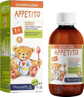 Pharmalife APPETITO SIRUP 1+ perorální suspenze, banánová příchuť 1x200 ml