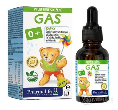 Pharmalife GAS 0+ - Galenika kapky, citrónová příchuť 1x30 ml