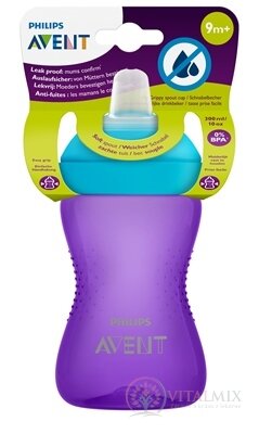 AVENT HRNEK s měkkým pítkem 300 ml od 9 měsíců, pro dívku, 1x1 ks