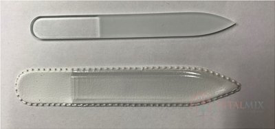 PILNÍK SKLENĚNÝ 9 cm čirý oboustranný, tloušťka 2 mm, 1x1 ks