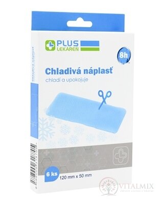 PLUS LÉKÁRNA Chladivá náplast 120x50 mm, hydrogelová 1x6 ks