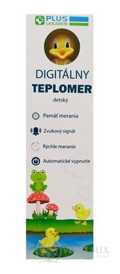 PLUS LÉKÁRNA Digitální TEPLOMĚR dětský kačenka, s pouzdrem a ohebnou špičkou 1x1 ks