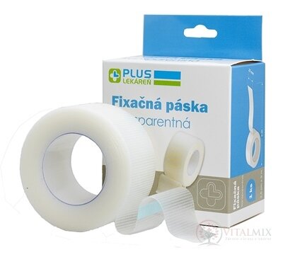 PLUS LÉKÁRNA Fixační páska transparentní 2,5cm x 9m, cívka, 1x1 ks