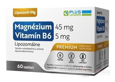 PLUS LÉKÁRNA Liposomální magnesium + vitamín B6 tbl 1x60 ks