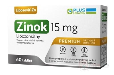 PLUS LÉKÁRNA Lipozomální zinek 15 mg tbl 1x60 ks