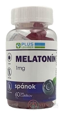 PLUS LÉKÁRNA Melatonin 1 mg želé bonbóny, borůvková příchuť 1x60 ks