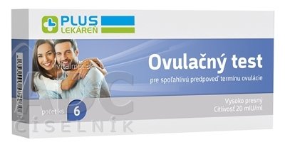 PLUS LÉKÁRNA Ovulační test proužky, pro předpověď termínu ovulace 1x6 ks