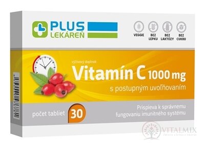 PLUS LÉKÁRNA Vitamin C 1000 mg tbl s postupným uvolňováním 1x30 ks