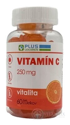 PLUS LÉKÁRNA Vitamin C 250 mg želé bonbóny, pomerančová příchuť 1x60 ks