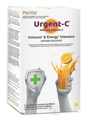 Pro-Ven Urgent-C Immune &amp; Energy Intensive Daytime sáčky se šumivým práškem 1x7 ks