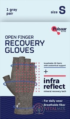 Pulsaar Active Rukavice na zotavení (Open Finger Recovery Gloves) velikost S, 1x1 pár