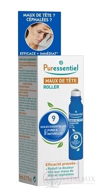 PURESSENTIEL Roll-on při bolesti hlavy 9 esenciálních olejů 1x5 ml