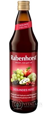 Rabenhorst VITESSE PRO ZDRAVÉ SRDCE ovocná šťáva (6 druhů) s draslíkem, hořčíkem a extraktem z hlohu 1x750 ml