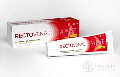 RECTOVENAL ACUTE anorektální gel na hemoroidy, s aplikátorem 1x20 g