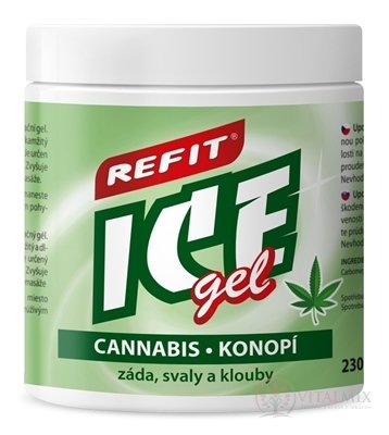 Refi ICE GEL CANNABIS - konopí masážní gel 1x230 ml