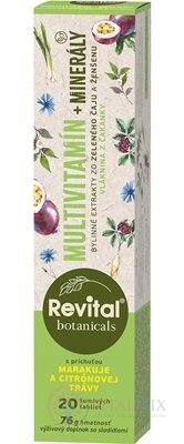 Revital Botanicals MULTIVITAMIN + MINERÁLY tbl eff s bylinnými extrakty, s příchutí rakytníku marakuje a citrónové trávy 1x20 ks