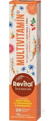 Revital Botanicals MULTIVITAMIN tbl eff s bylinnými extrakty, s příchutí rakytníku a červeného pomeranče 1x20 ks