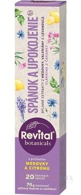 Revital Botanicals SPÁNEK A UPOKOJENÍ tbl eff s bylinnými extrakty, s příchutí meduňky a citronu 1x20 ks