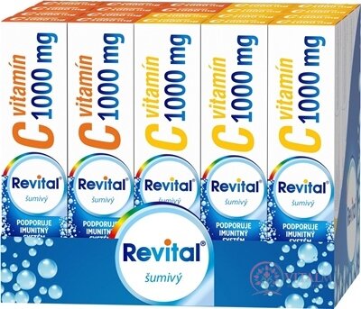 Revital vitamín C 1000 mg šumivý MIX BOX tbl eff (2 příchutě) (20x20 ks) 1x1 set