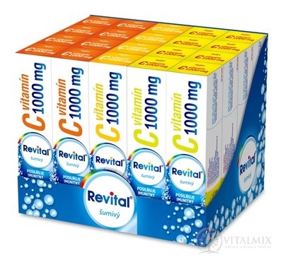Revital vitamin C 1000 mg šumivý MIX BOX tbl eff (3 příchutě) (20x20 ks) (inů. 2021) 1x1 set
