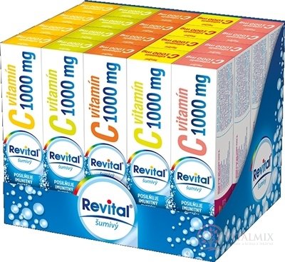 Revital vitamin C 1000 mg šumivý MIX BOX tbl eff (5 příchutí x 4 x 20 ks) (inov.2019) 1x1 set