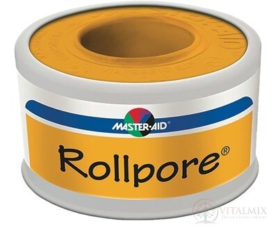 Rollpore CÍVKOVÁ NÁPLAST jemná fixační z netkané textilie 2,5 cm x 5 m, 1x1 ks