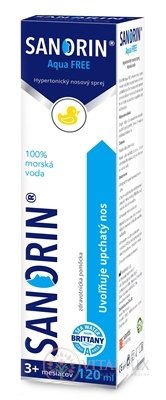 Sanorin Aqua FREE (inů. 2019) hypertonický nosní sprej 1x120 ml