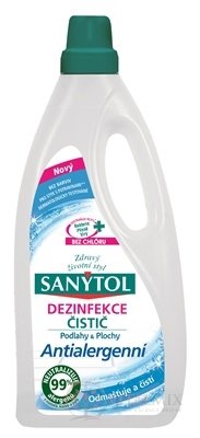 SANYTOL ČISTIČ Podlahy a Plochy Antialergenní, Dezinfekce, 1x1 l