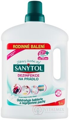 SANYTOL DEZINFEKCE Na prádlo rodinné balení, s vůní bílé květy 1x1,5 l