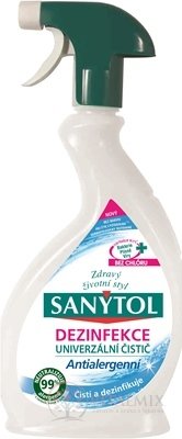 SANYTOL UNIVERZÁLNÍ ČISTIČ Sprej Antialergenní, Dezinfekce, 1x500 ml
