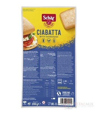 Schär ciabatta housky bezlepkové, předpečené 4x50 g (200 g)