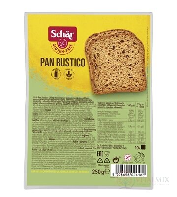Schär PAN RUSTICO chléb bez lepku, vícezrnný, krájený 1x250 g