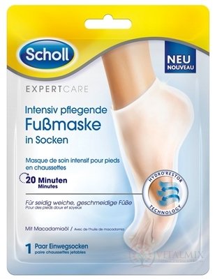 Scholl Expert Care vyživující maska na nohy s makadamiovým olejem 1x1 pár