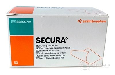 SECURA No-sting barrier film nedráždivé bariérový film ve formě utěrky 1x50 ks