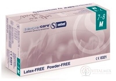 Sempercare Nitrile Velvet Vyšetřovací rukavice velikost M, nesterilní, nepudrované, bezlatexové 1x200 ks