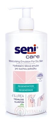Seni Care Promašťující tělová emulze (inov. 2020) regenerace, 4% urea, pro suchou pokožku 1x500 ml