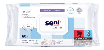 Seni Care Vlhčené ubrousky XXL (20x30 cm) 1x80 ks