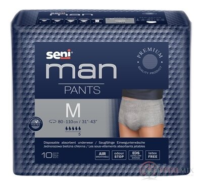 Seni Man PANTS Medium kalhotky absorpční pro muže (pás 80-110 cm, savost 1000 ml) 1x10 ks