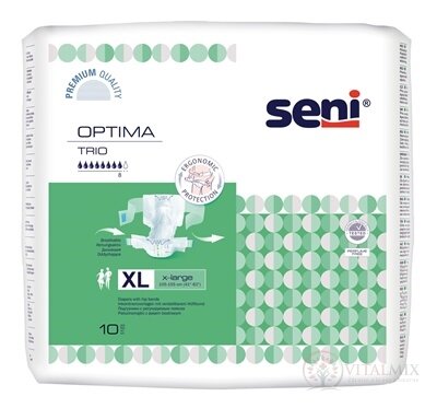 Seni OPTIMA TRIO X-Large plenkové kalhotky (obvod 105-155 cm) 1x10 ks