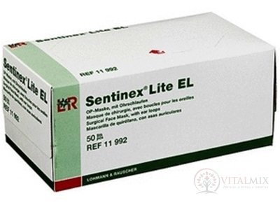 SENTINEX LITE operační maska zelená s gumičkou (REF 11992) 1x50 ks